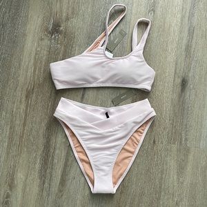 NWT Ribbed double-strap bikini